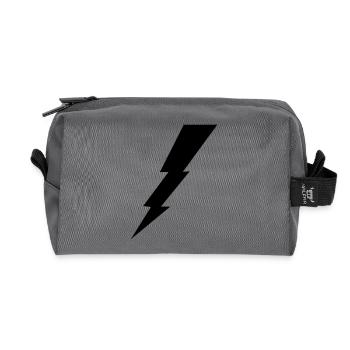 Flash Flash - Recycled Toiletry Zip Bag - anthracite - Front