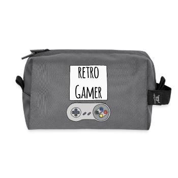 Gamer Retro S - Recycelte Kulturtasche - Anthrazit - Vorne