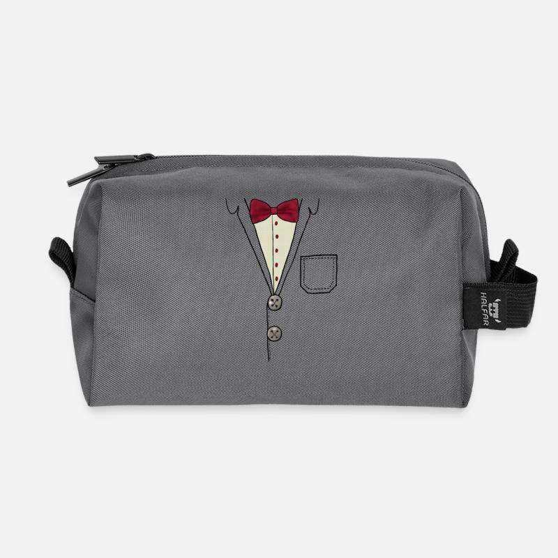 Hemd mit Fliege - Recycelte Kulturtasche - Anthrazit