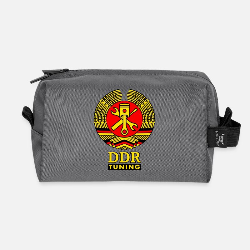 DDR Tuning Wappen 3c - Recycelte Kulturtasche - Anthrazit