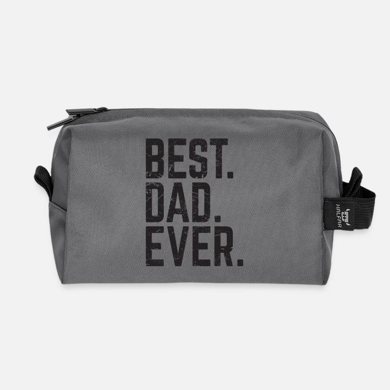 Best Dad Ever - Recycelte Kulturtasche - Anthrazit