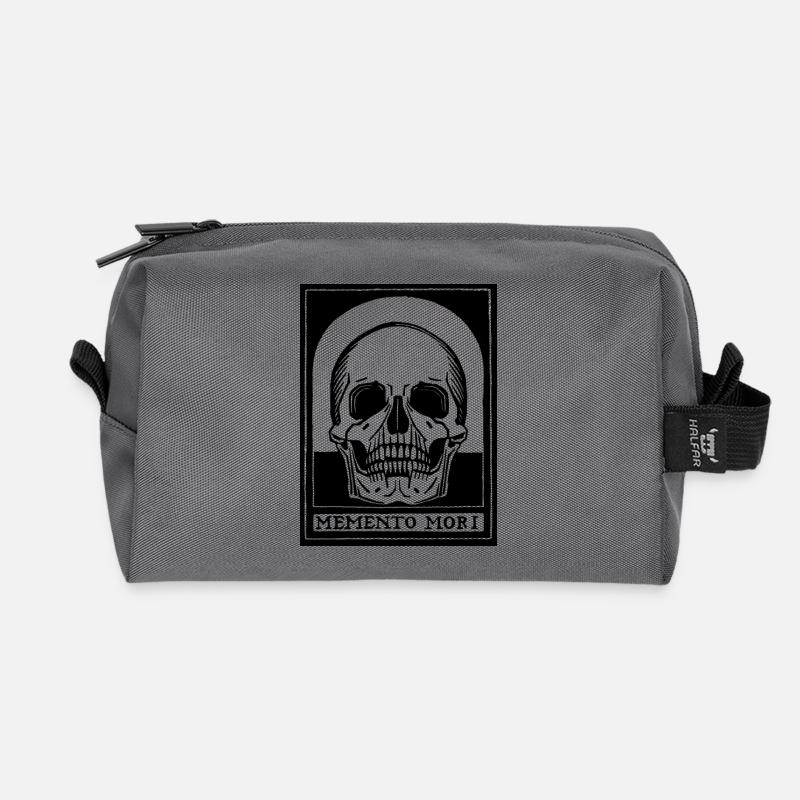 Memento Mori (schwarze Version) - Recycelte Kulturtasche - Anthrazit