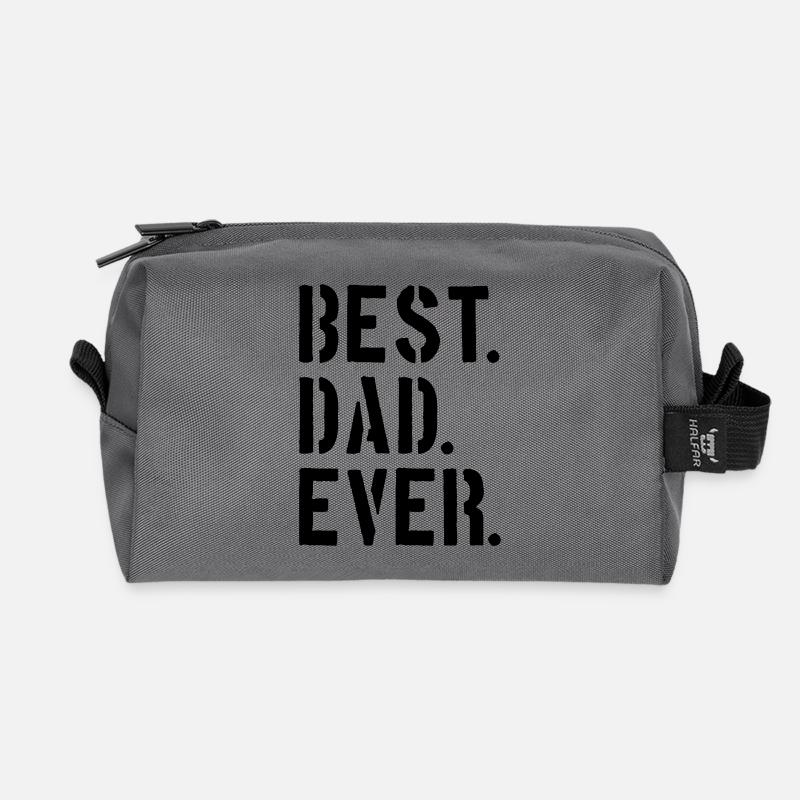 text dad best ever liebe papa beste welt vatertag - Recycelte Kulturtasche - Anthrazit