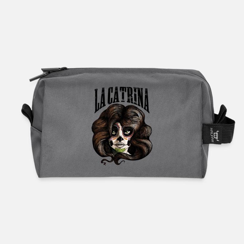 La Catrina - Recycelte Kulturtasche - Anthrazit