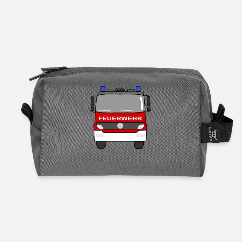 Feuerwehrauto - Recycelte Kulturtasche - Anthrazit