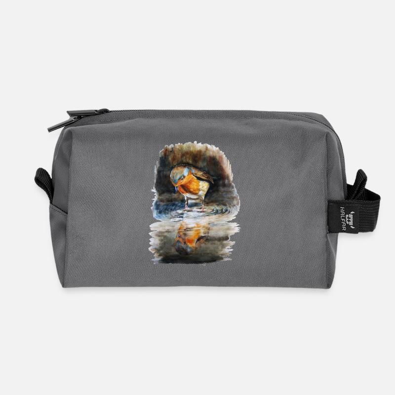 robin - Recycled Toiletry Zip Bag - anthracite