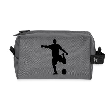 football - Recycled Toiletry Zip Bag - anthracite - Front