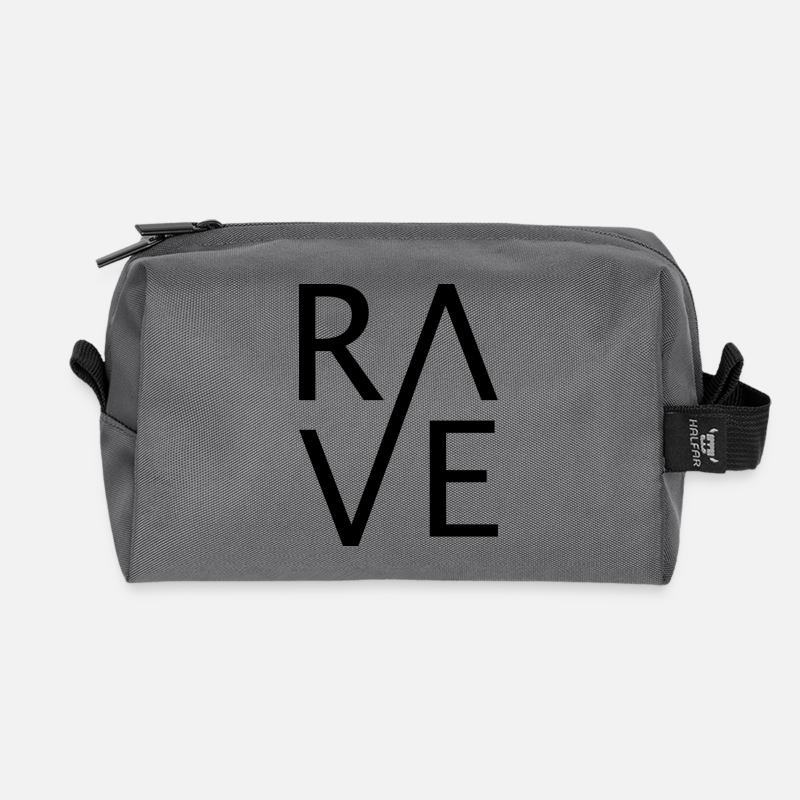 rave - Recycled Toiletry Zip Bag - anthracite