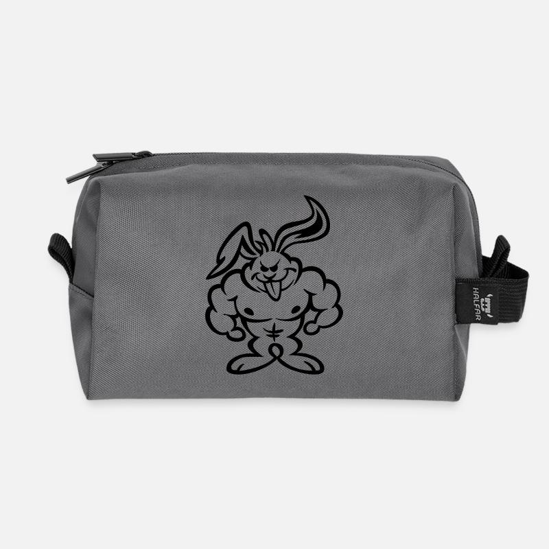 Bodybuilding Hase - Recycelte Kulturtasche - Anthrazit