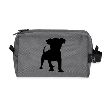 chihuahua - Recycled Toiletry Zip Bag - anthracite - Front