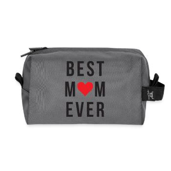 Best Mom Ever - Recycled Toiletry Zip Bag - anthracite - Front