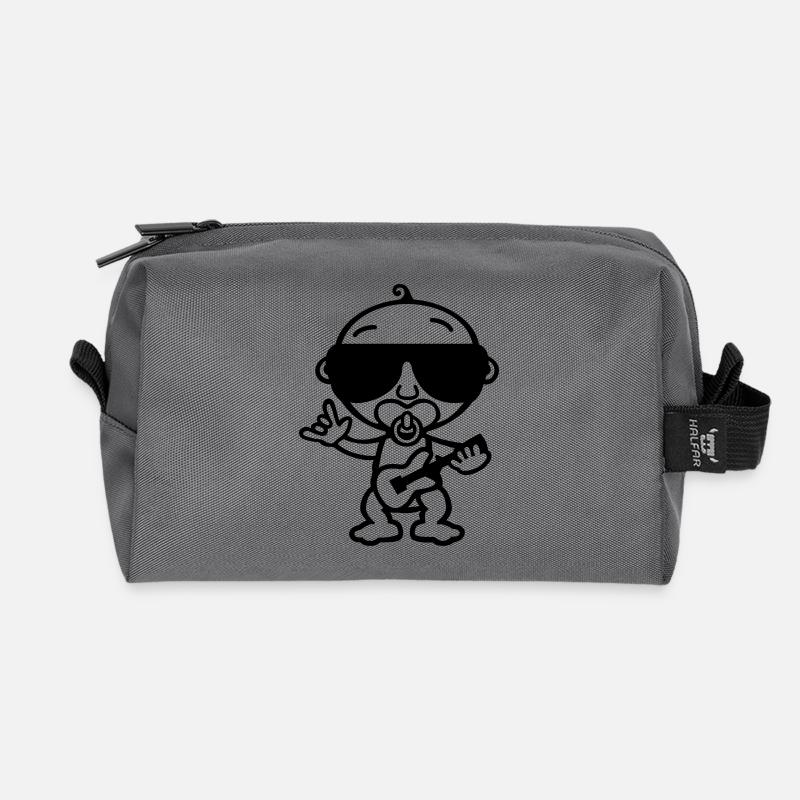Cool Rock Baby (SW) - Recycelte Kulturtasche - Anthrazit