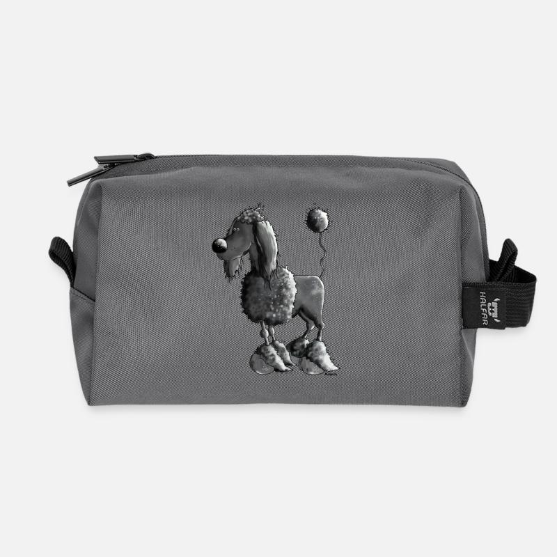 Dufter Pudel - Hund - Recycelte Kulturtasche - Anthrazit