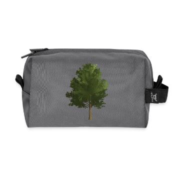 Arbre forêt érable, coloré, vert - Trousse de toilette en tissu recyclé - anthracite - Devant