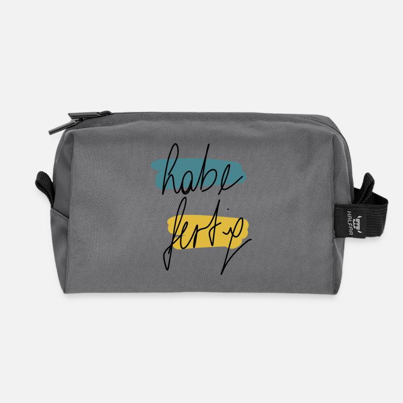 Habe fertig - Recycelte Kulturtasche - Anthrazit