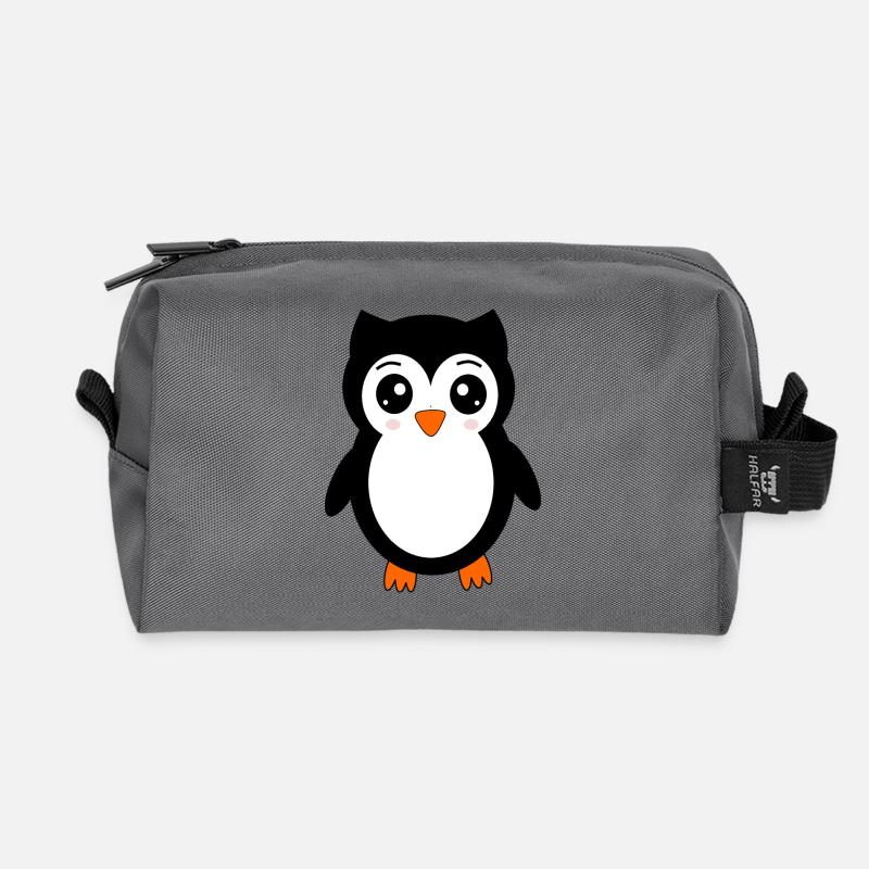 Eule schwarz Vogel Vögelchen Tiere Geschenk - Recycelte Kulturtasche - Anthrazit