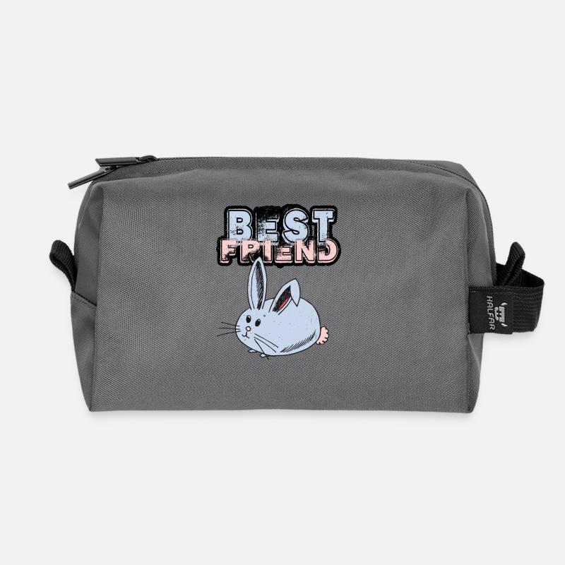 Best Friend Mouse - Recycelte Kulturtasche - Anthrazit