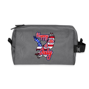 Happy 4th of July - Independence Day - Recycelte Kulturtasche - Anthrazit - Vorne
