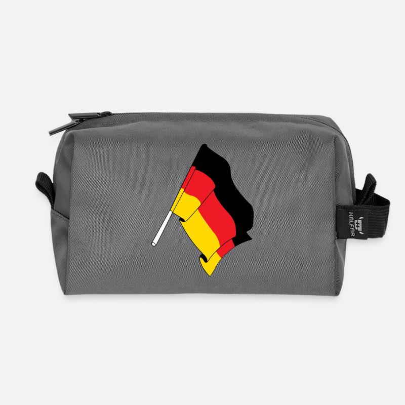 Flagge von Deutschland - Recycelte Kulturtasche - Anthrazit