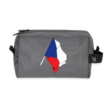 Flagge der Tschechischen Republik - Recycelte Kulturtasche - Anthrazit - Vorne