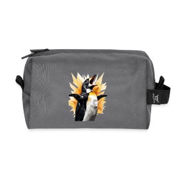Screaming penguin/Screaming penguin - Recycled Toiletry Zip Bag - anthracite - Front