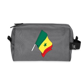 Drapeau du Sénégal - Trousse de toilette en tissu recyclé - anthracite - Devant