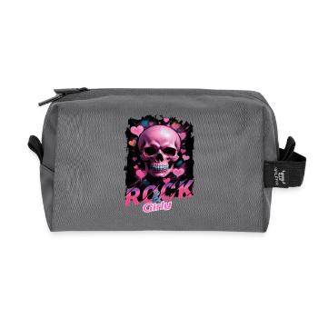 Rock & Girly - Recycled Toiletry Zip Bag - anthracite - Front