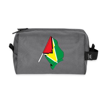 Flag of Guyana - Recycled Toiletry Zip Bag - anthracite - Front