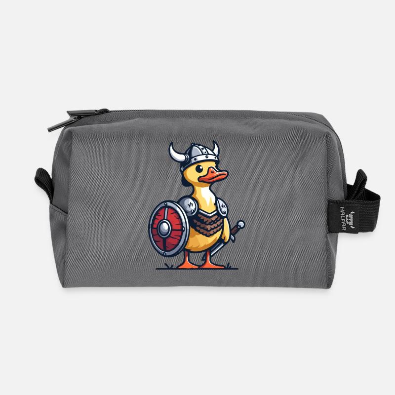 Viking Quacksalber: Die Ente von Walhalla - Recycelte Kulturtasche - Anthrazit