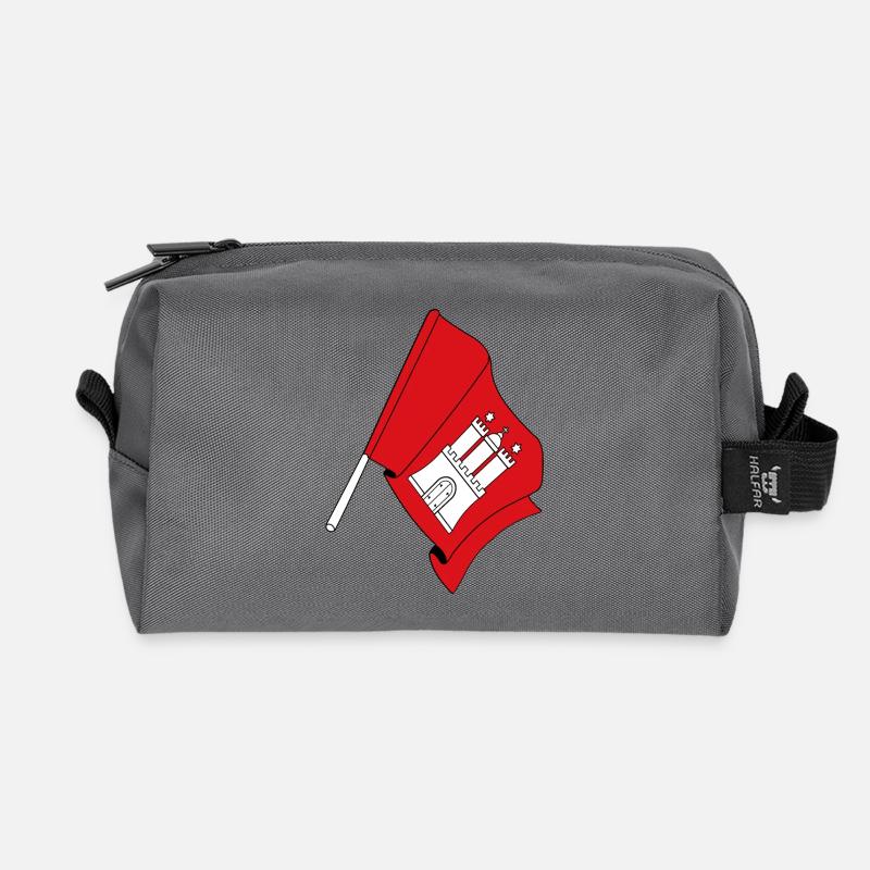 Flagge Hamburg - Recycelte Kulturtasche - Anthrazit