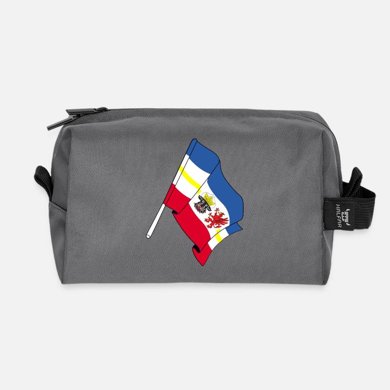 Flagge Mecklenburg Vorpommern - Recycelte Kulturtasche - Anthrazit