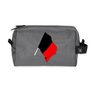 Noms de drapeaux Belgique - Trousse de toilette en tissu recyclé - anthracite - Devant