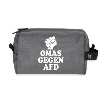 Grannies against the right - Recycled Toiletry Zip Bag - anthracite - Front