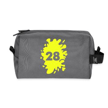 Blobs 28 - Recycled Toiletry Zip Bag - anthracite - Front
