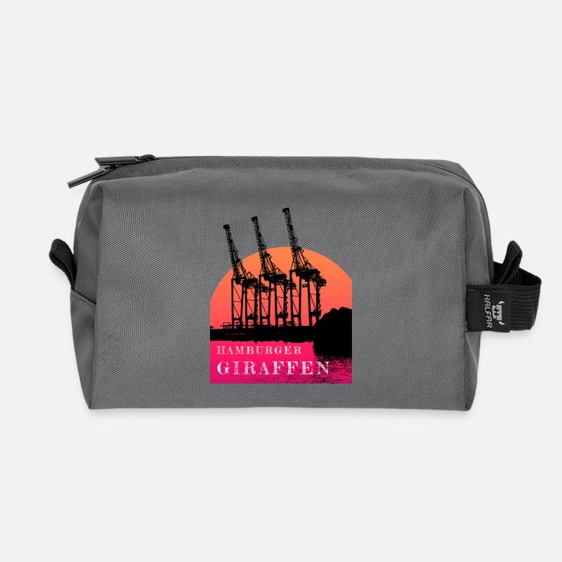 Hamburger Giraffen - Recycelte Kulturtasche - Anthrazit