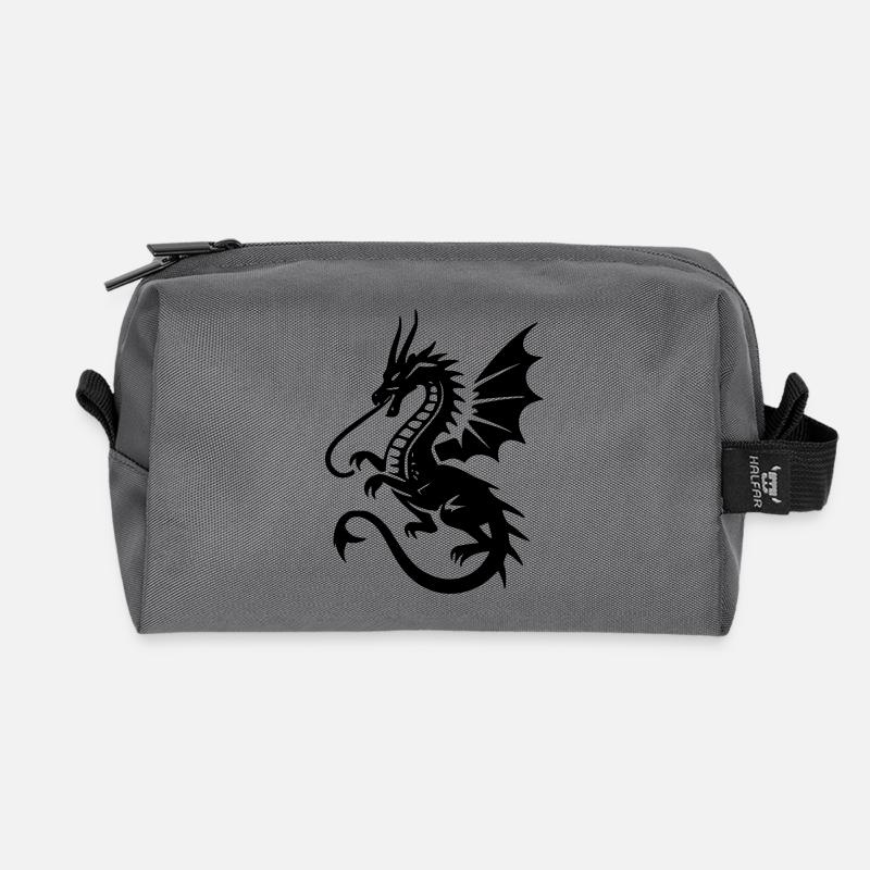 Drache - Recycelte Kulturtasche - Anthrazit