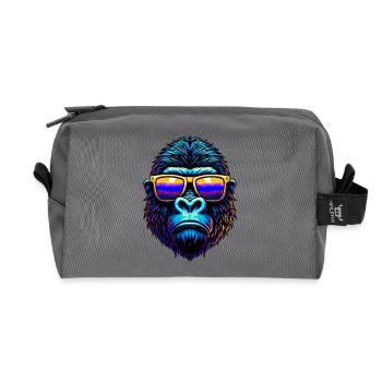 Gorilla - Recycled Toiletry Zip Bag - anthracite - Front