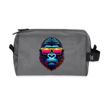 Gorilla - Recycled Toiletry Zip Bag - anthracite - Front