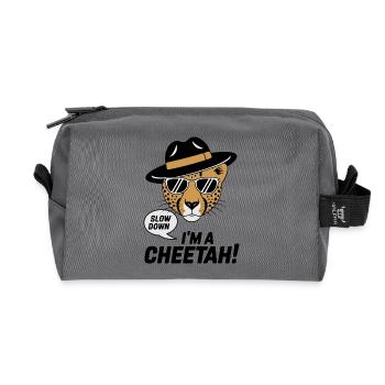 Ralentir le guépard - Trousse de toilette en tissu recyclé - anthracite - Devant