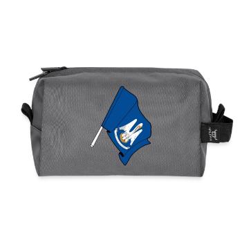 Drapeau de Lousiane - Trousse de toilette en tissu recyclé - anthracite - Devant