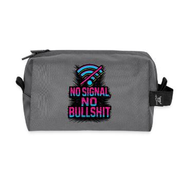 Offline Warrior - Recycled Toiletry Zip Bag - anthracite - Front