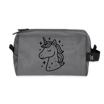 The Enchanted Unicorn - Recycled Toiletry Zip Bag - anthracite - Front