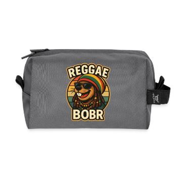 Reggae Bobr – Rasta-Biber - Trousse de toilette en tissu recyclé - anthracite - Devant
