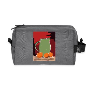 Pichet de nature morte artistique avec des oranges - Trousse de toilette en tissu recyclé - anthracite - Devant