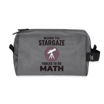 Born To Stargaze Forced To Math  - Recycled Toiletry Zip Bag - anthracite - Front