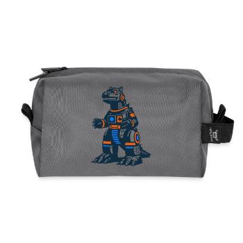 Futuristischer Dinosaurier Mecha - Recycelte Kulturtasche - Anthrazit - Vorne