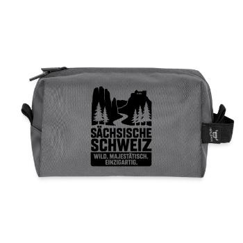 sächsische Schweiz - Recycelte Kulturtasche - Anthrazit - Vorne