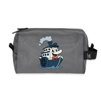 Tolles Vintage-Boot im alten BD-Stil - Recycelte Kulturtasche - Anthrazit - Vorne
