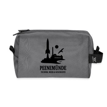 Peenemünde Usedom History Technology Sea - Recycled Toiletry Zip Bag - anthracite - Front