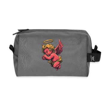 Purpurrote Cherub Halo Flügel - Recycelte Kulturtasche - Anthrazit - Vorne
